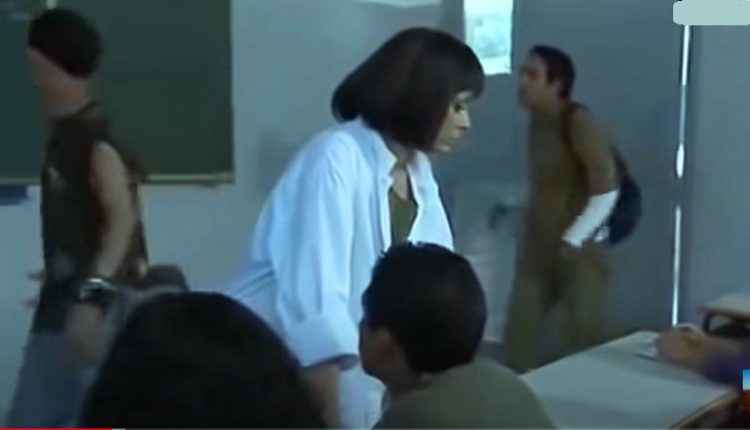 لقطة من الفيلم الشهير "قسم رقم8" الذي لعبت فيه الفنانة فاطمة خير دور البطولة